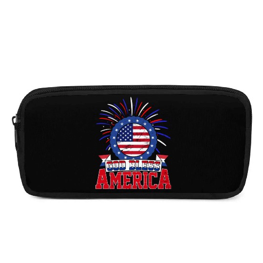 God Bless America Independence Day USA Patriot Pencil Cases