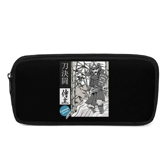 Aesthetic samurais master Comic Strip style Pencil Cases