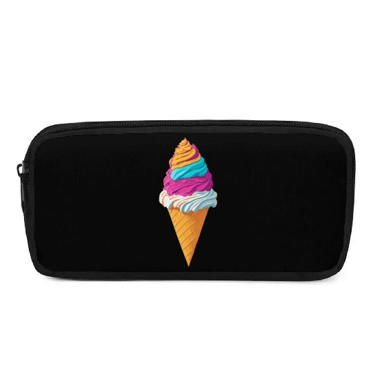 Colorful ice cream icon Pencil Cases