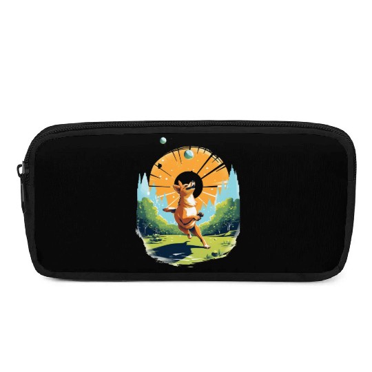 Joyful Dog in Summer Park Pencil Cases