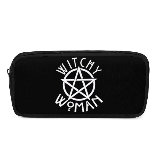 WITCHY WOMAN WITH STAR AND CIRCLE green Pencil Cases