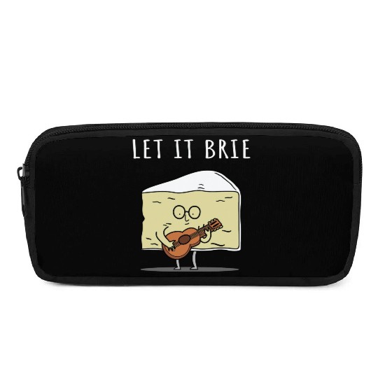Let It Brie Cheese Musician With Guitar Pencil Cases