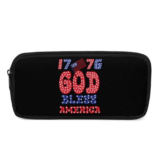 1776 GOD BLESS AMERICA FOR FREEDOM Pencil Cases