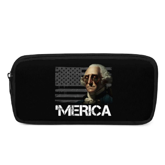 Merica George Washington Independence Day USA Pencil Cases