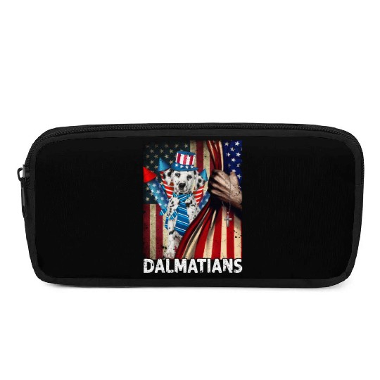 Dalmatian 4th of July pride flag Pencil Cases