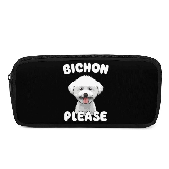Bichon Please Bichon Frise Dog Lover Funny Pun Pencil Cases
