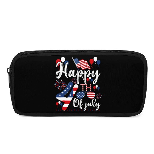 Happy Fourth Of July Patriotic American US Flag Pencil Cases