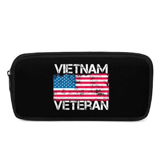 Vietnam Veteran Us Flag Military Vet Pencil Cases
