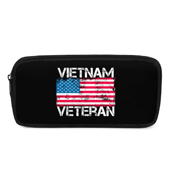 Vietnam Veteran Us Flag Military Vet Pencil Cases