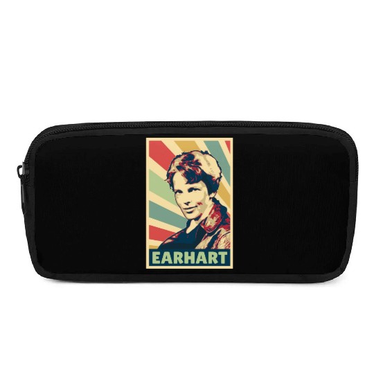 Amelia Earhart Vintage Colors Pencil Cases
