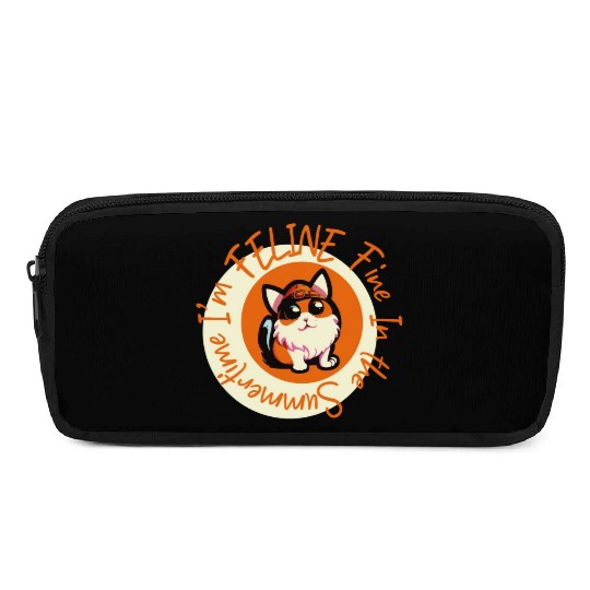 I'm FELINE Fine | Cat Lover Summer Animal Party Pencil Cases