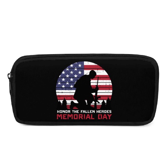 Honor The Fallen Heroes Memorial Day Us Flag Pencil Cases