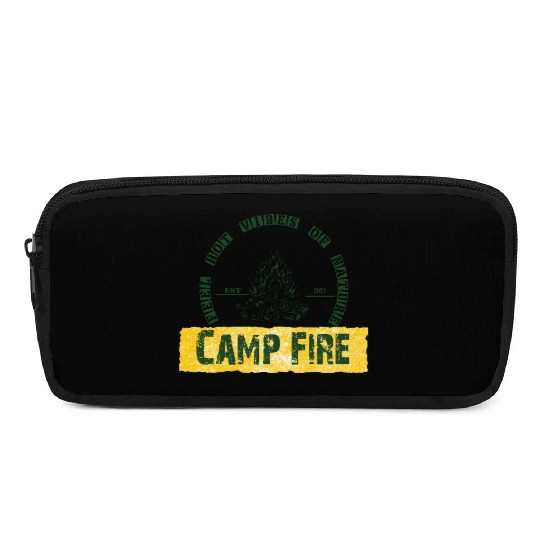Hot Vibes Of Nature Hiking Camping Trekking Pencil Cases