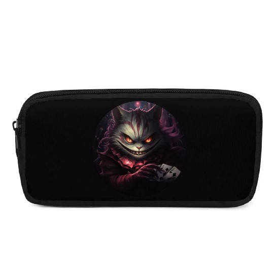 Cheshire Cat Playing Cards Pencil Cases