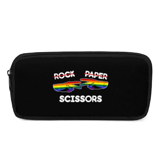 Rock Paper Scissors Funny Lesbian Pride LGBT Fun Pencil Cases