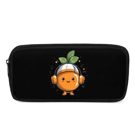 Orange Fruit Fruitarian Funny Cute Party Music Pencil Cases