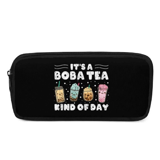 It´s A Boba Tea Kind Of Day Kawaii Bubble Tea Pencil Cases