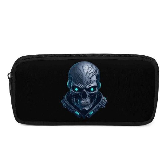 Dark cyberpunk Skull artwork Pencil Cases