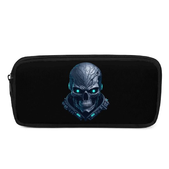 Dark cyberpunk Skull artwork Pencil Cases