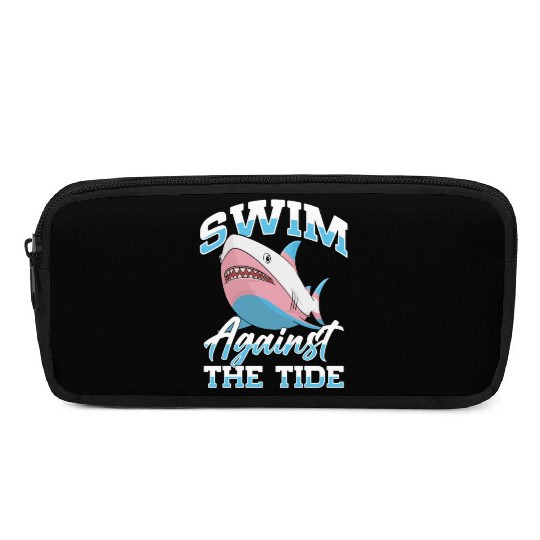 Shark Lover Transgender Pride Flag Trans LGBT Pencil Cases