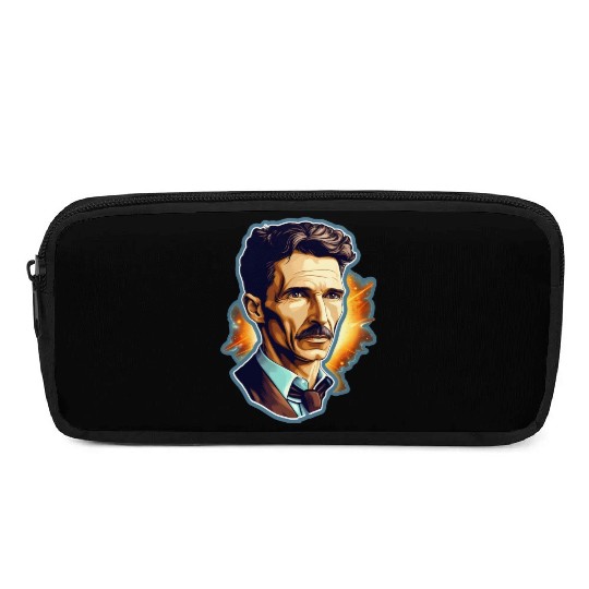 Nikola Tesla Physics Nerd Geek Natural Sciences Pencil Cases