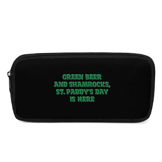 Green Beer And Shamrocks Pencil Cases