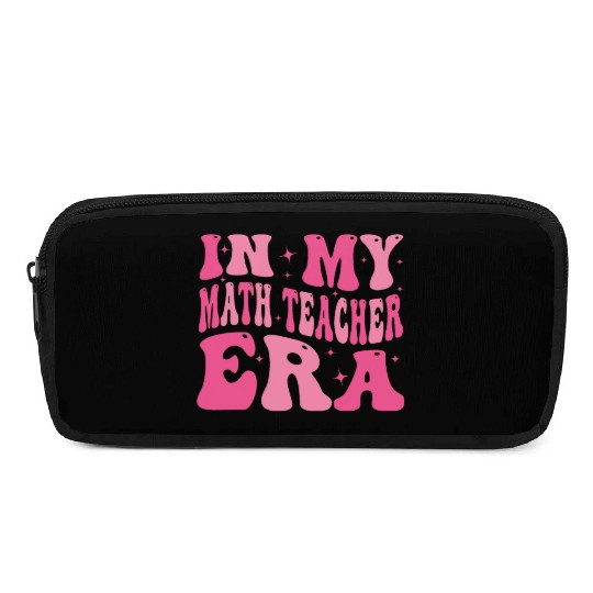In My Math teacher Era Groovy Retro Back To School Pencil Cases