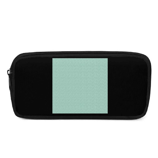 Teal White Dots Pattern Pencil Cases