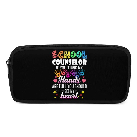 School Counselor Heart Teacher Appreciation Pencil Cases