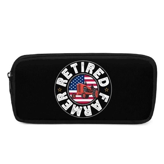 Lover Retired Farmer Funny Retirement Tractor Pencil Cases