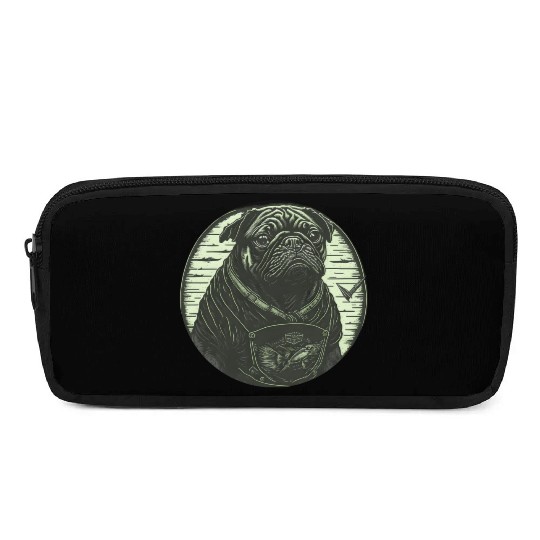 Tough Pug Circle Pencil Cases