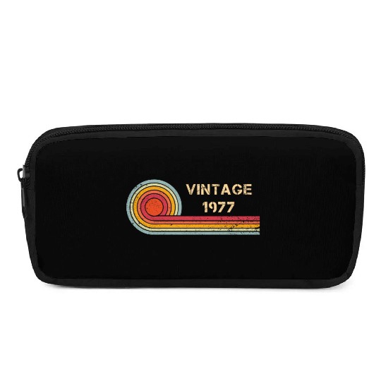 Vintage 1977 birthday retro design Pencil Cases