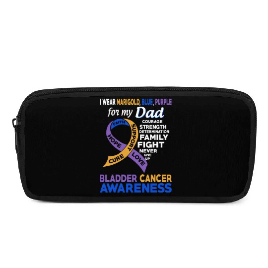 I Wear Marigold Blue Purple For My Dad Bladder Pencil Cases