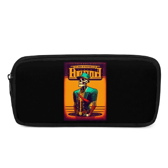 Run skull punk rock Pencil Cases