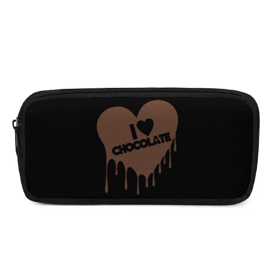 I Love Chocolate Candy Heart Lover Pencil Cases