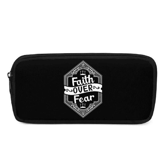 Faith Over Fear Love Jesus Christian Christmas Pencil Cases