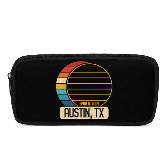 Total Solar Eclipse Texas Austin April 28 2024Aust Pencil Cases