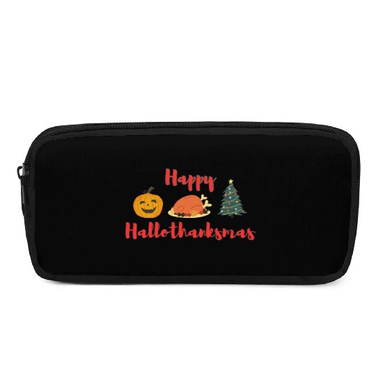 Happy HalloThanksMas Pencil Cases