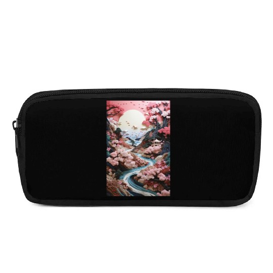 Mosaic Zen Garden River - Cherry Blossom Pencil Cases