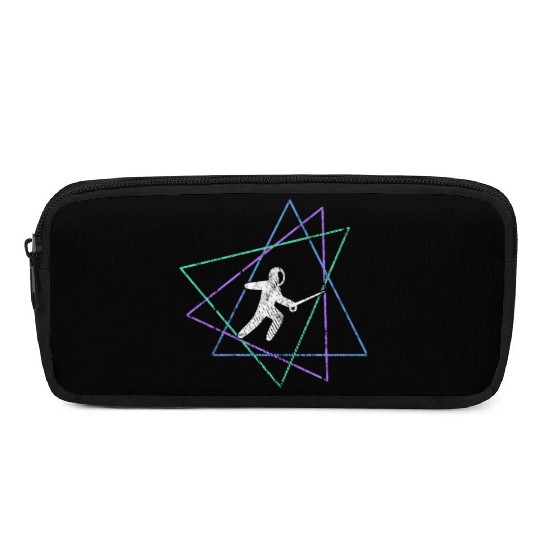 Geometric Fencing Duel Pencil Cases