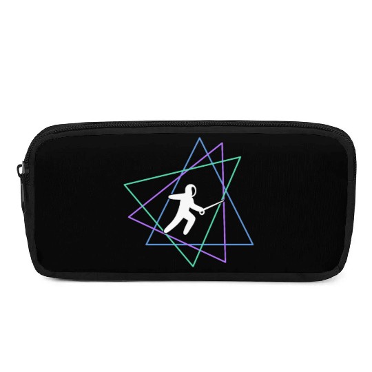 Geometric Fencing Duel Pencil Cases