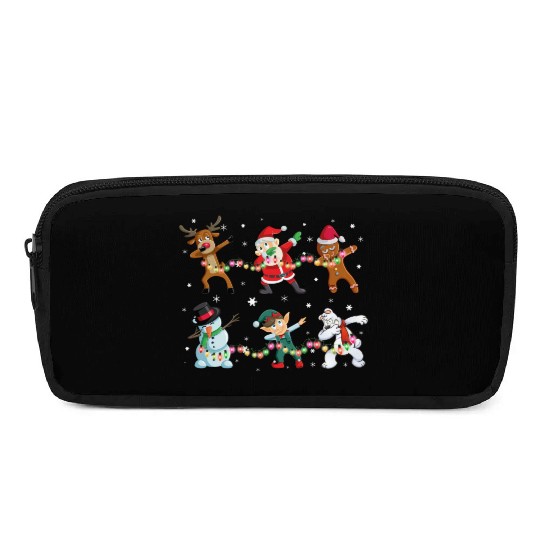 Funny Dabbing Santa And Friends Pencil Cases Christmas