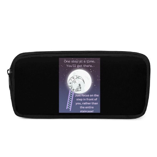 Full Moon Inspirational Quote Poster Pencil Cases
