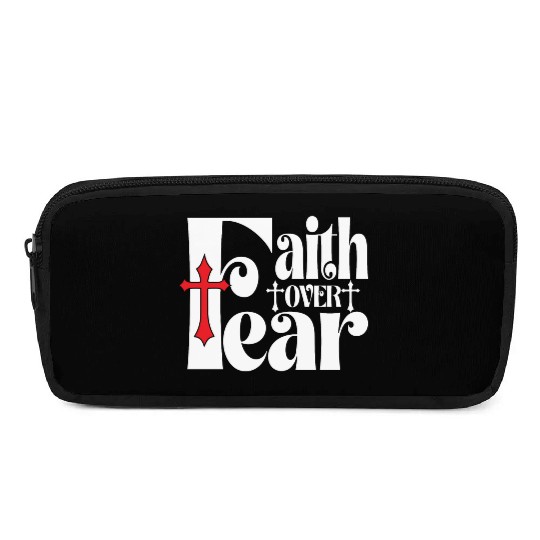 Faith Over Fear Love Jesus Christian Christmas Pencil Cases