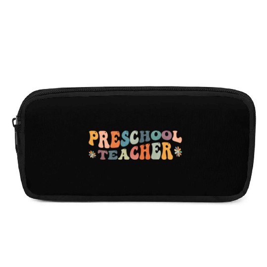 Groovy Preschool Teacher Kindergarten Teaching Pencil Cases