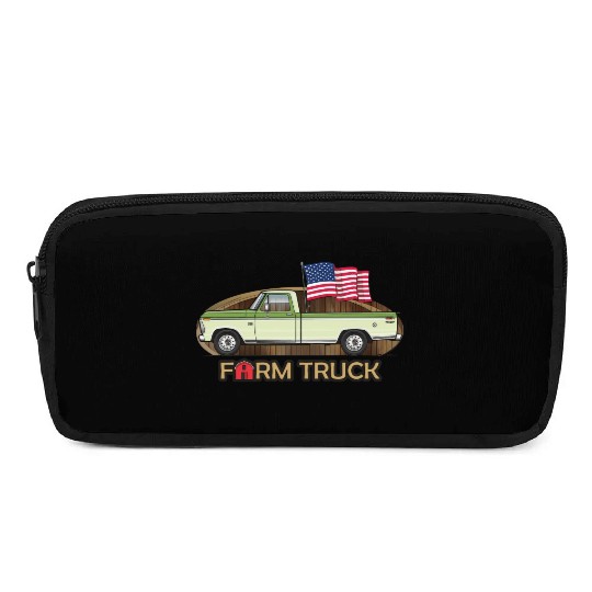 Farm Truck Light Green Pencil Cases