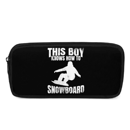 Snowboarding Boy Pencil Cases
