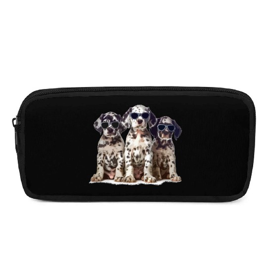 Dalmatian with Glasses Funny Dog Lover Design Pencil Cases