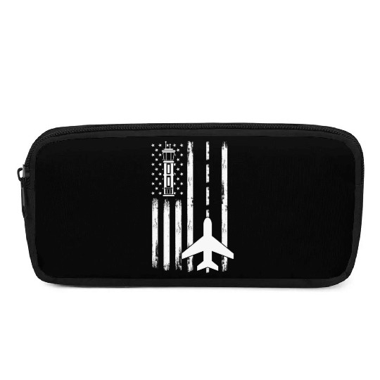 Air Traffic Controller Patriotic Airplane Aviation Pencil Cases