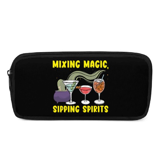 Mixing Magic Sipping Spirits Bartender Halloween Pencil Cases